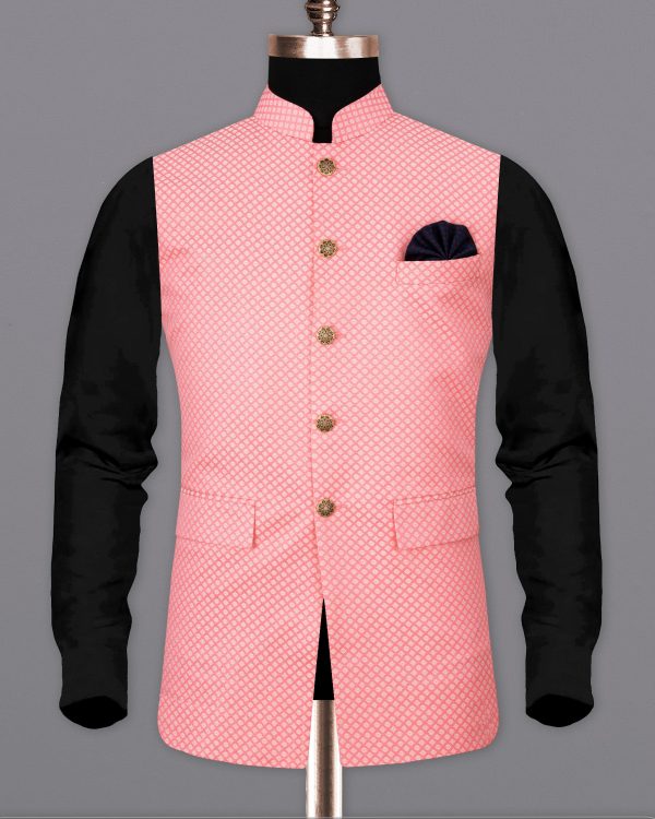 Geraldine Pink Super Soft Nehru Jacket For Cheap - Image 2