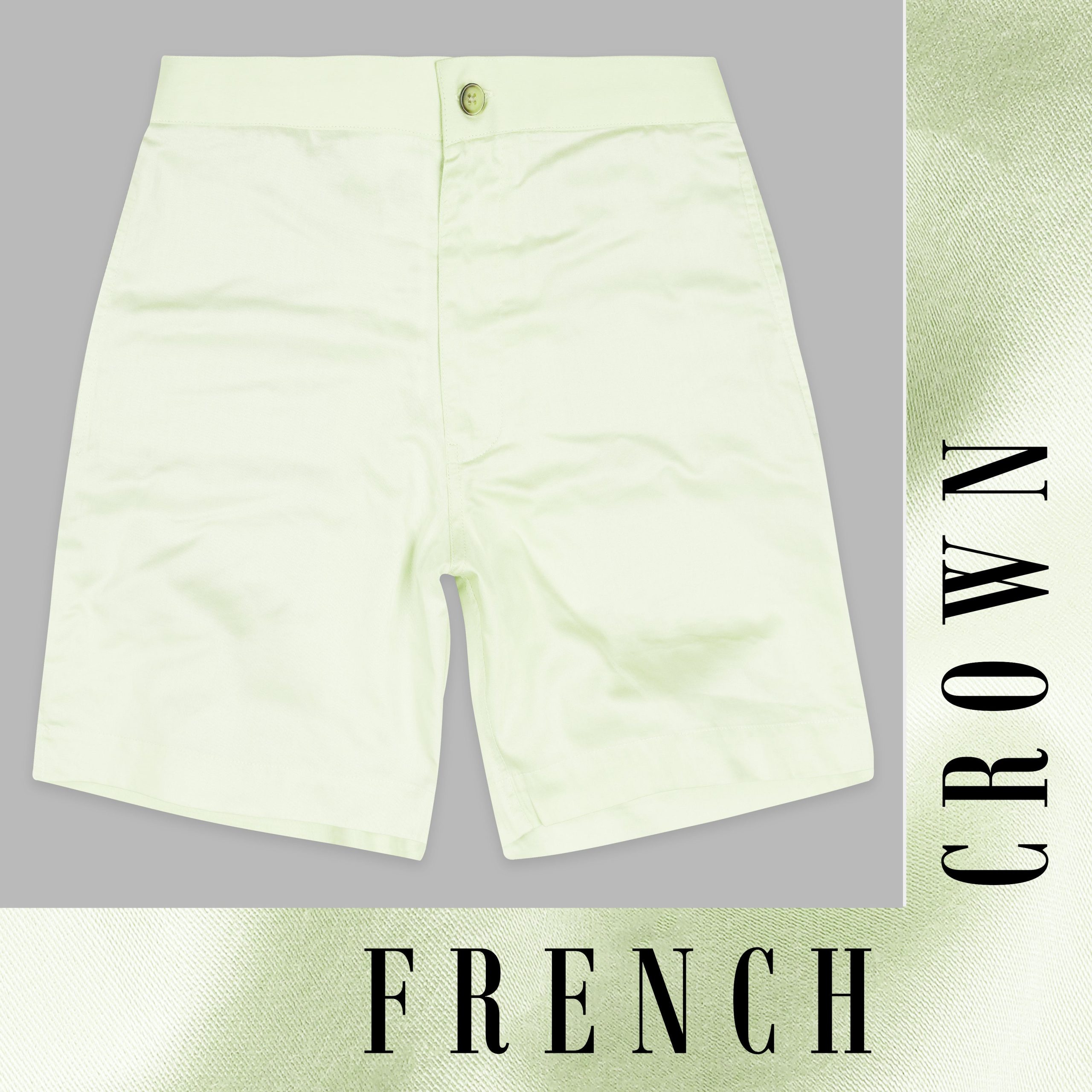Albescent Green Subtle Sheen Super Soft Premium Cotton Shorts Supply