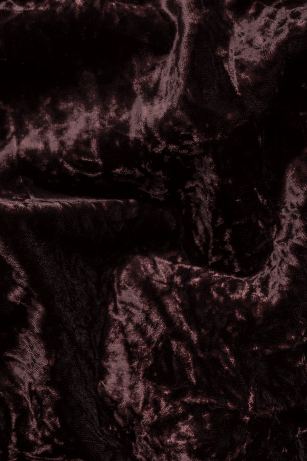 Asphalt Brown Double Breasted Crushed Velvet Suit For Cheap - Image 3