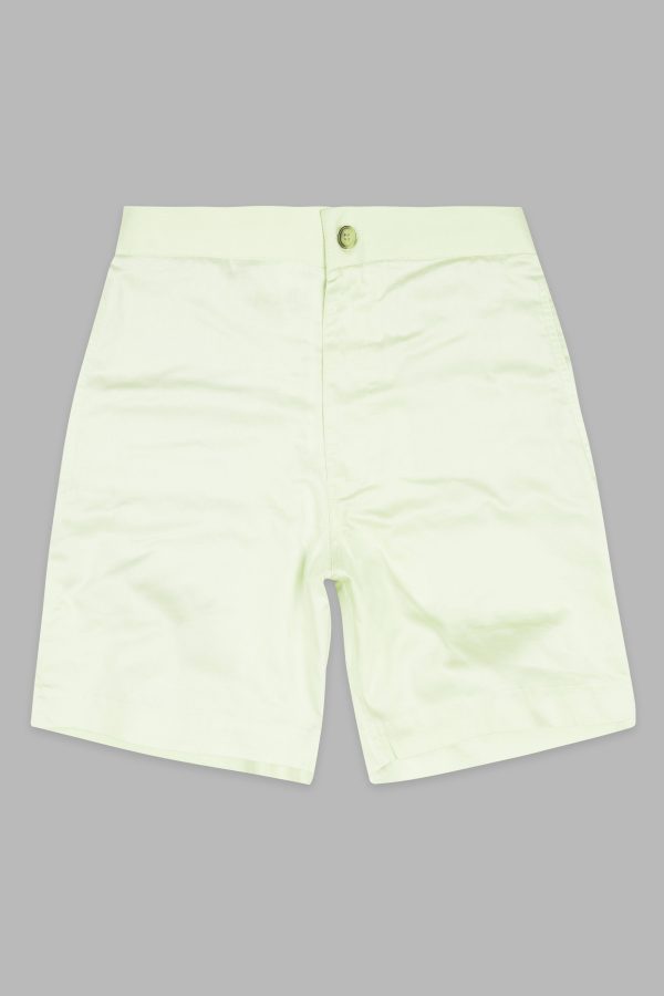Albescent Green Subtle Sheen Super Soft Premium Cotton Shorts Supply - Image 2