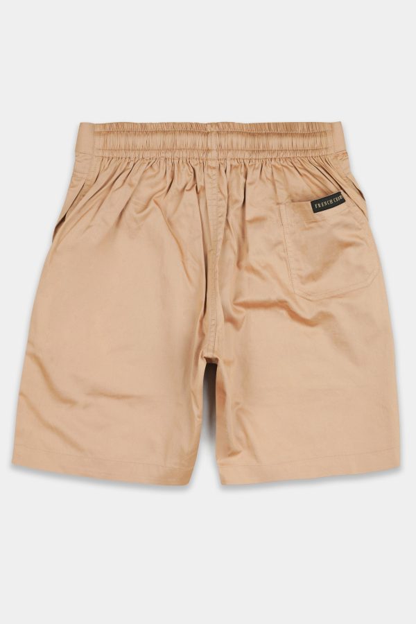 Fawn Brown Subtle Sheen Super Soft Premium Cotton Shorts Online now - Image 5