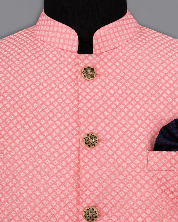 Geraldine Pink Super Soft Nehru Jacket For Cheap - Image 5
