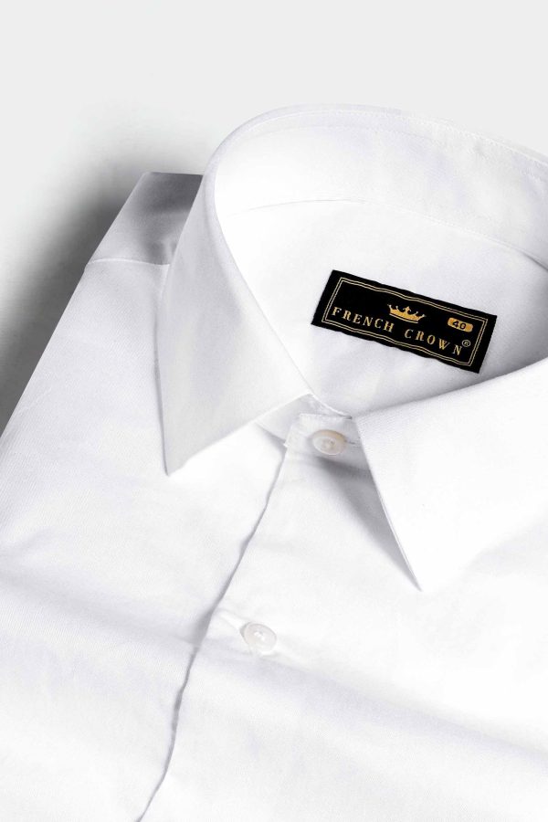 Bright White Funky Patchwork Super Soft Premium Cotton Designer Shirt Sale - Image 3