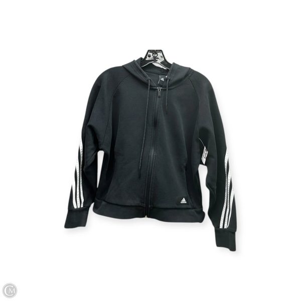 Athletic Sweatshirt Hoodie By Adidas In Black, Size: M Cheap