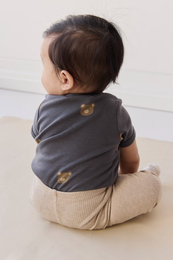 Organic Cotton Hudson Short Sleeve Bodysuit - Bobbie Bears Black Oyster Cheap - Image 5