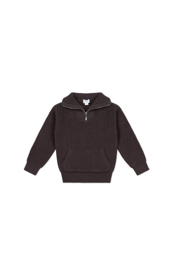 James Half Zip Jumper - Wolf For Sale - Image 2