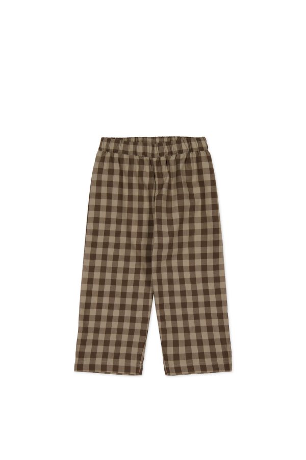 Organic Cotton Kingston Pant - Gingham Shitake Hot on Sale