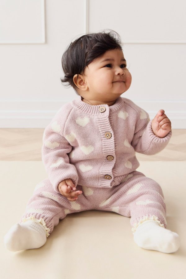 Camille Cardigan - Heart Jacquard Ballerina Marle Hot on Sale - Image 2