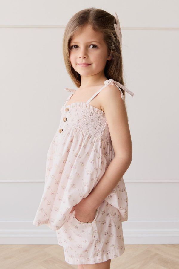Organic Cotton Ellie Top - Rose Floral Pink Online Sale - Image 5