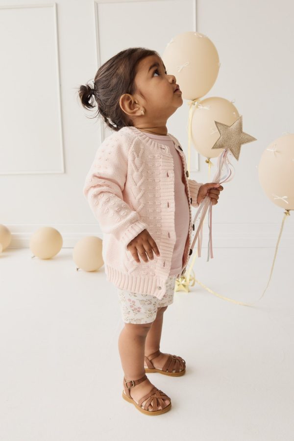 Cable Knitted Jumper - Ballet Pink For Cheap