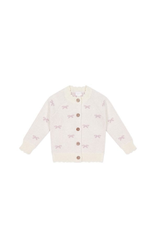 Daisy Cardigan - Ballet Bow Egret For Cheap