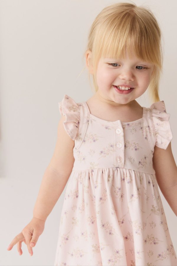 Organic Cotton Sienna Dress - Sweet Pea Floral For Sale