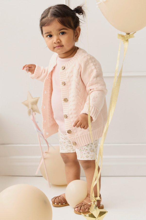 Cable Knitted Jumper - Ballet Pink For Cheap - Image 3