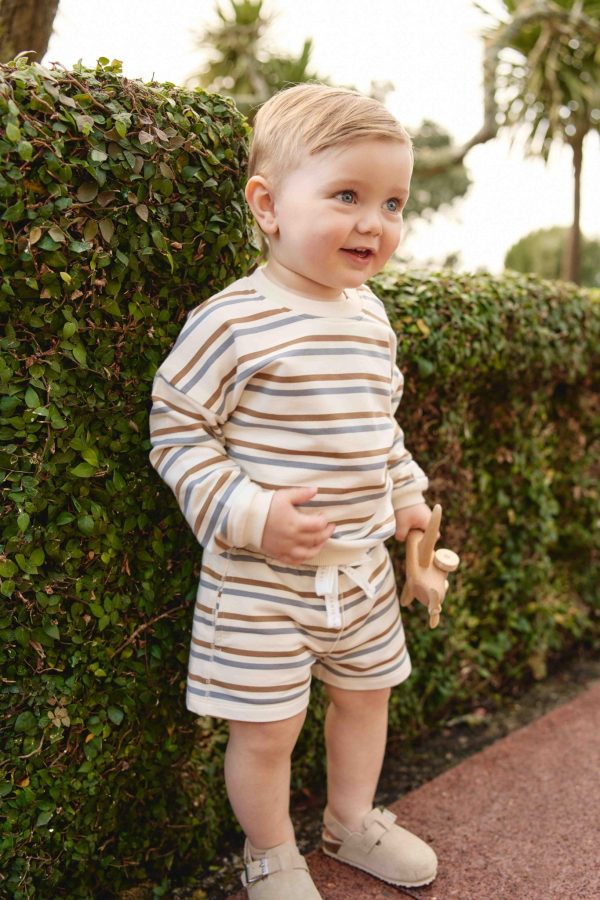 Organic Cotton Jalen Short - Hudson Stripe Tiger Sale - Image 2