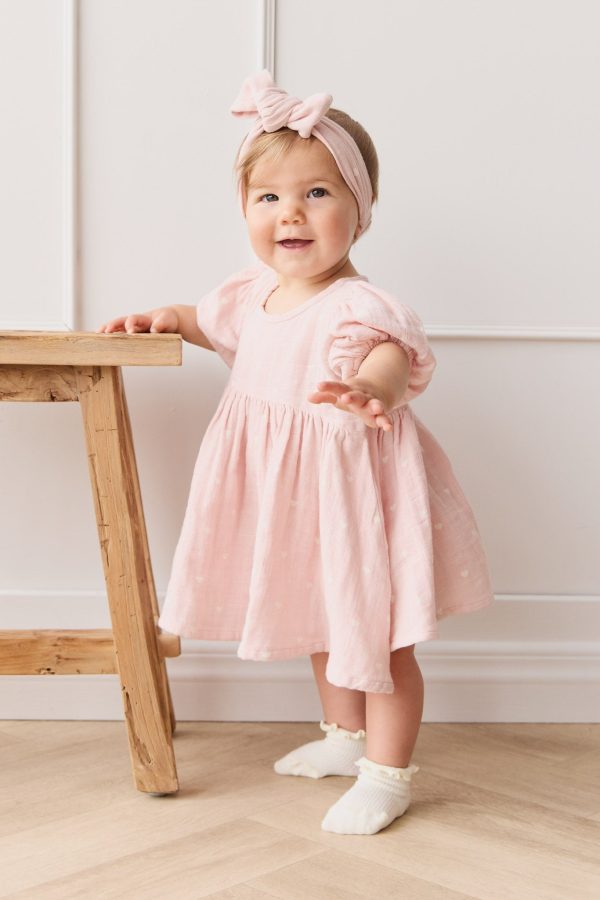 Organic Cotton Muslin Elodie Top - Petite Heart Old Rose Sale