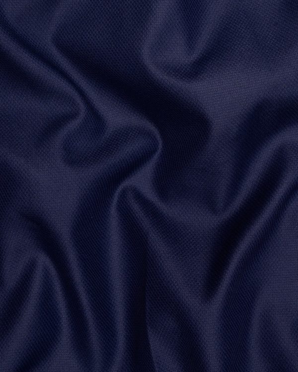 Royal Blue Wool Rich Waistcoat Fashion - Image 3