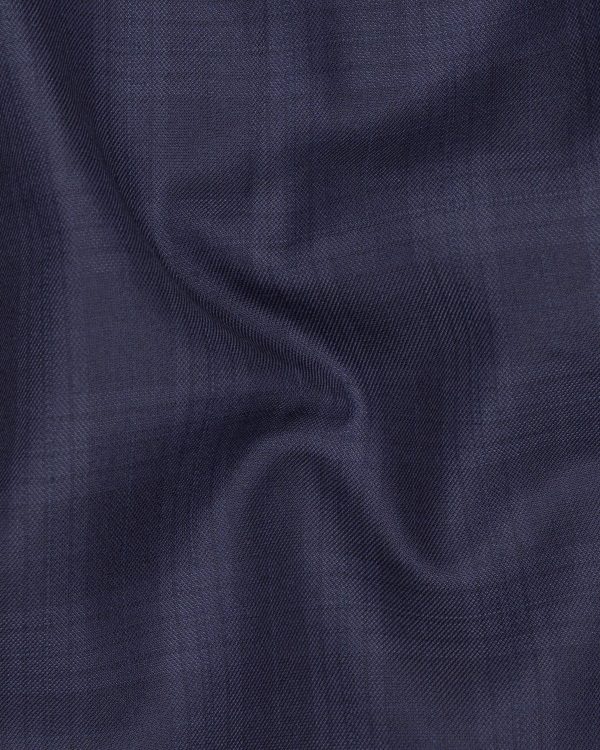 Martinique Blue Wool Rich Plaid Pant Discount - Image 3