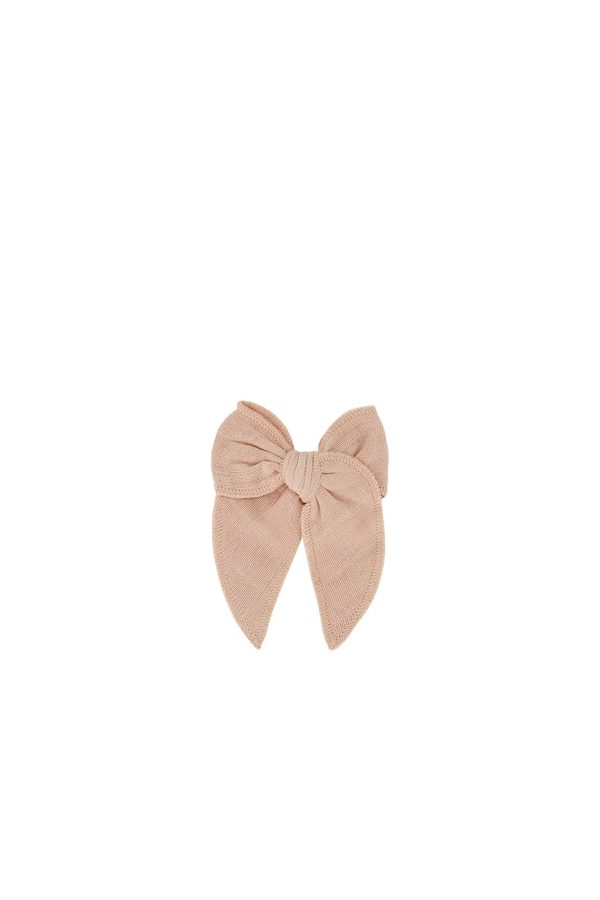 Organic Cotton Muslin Bow - Parfait on Sale
