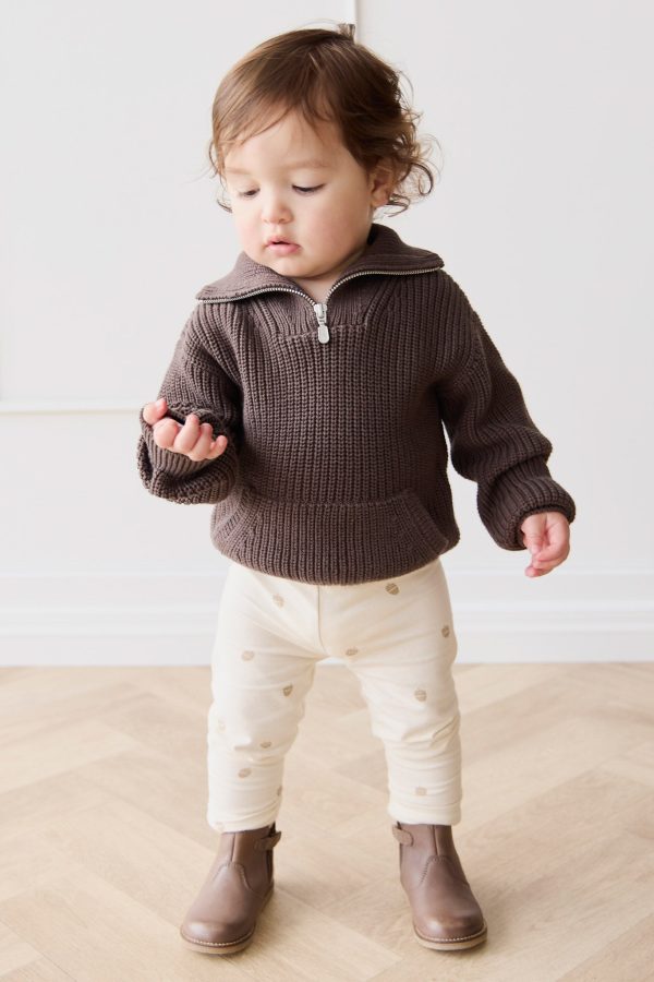 James Half Zip Jumper - Wolf For Sale