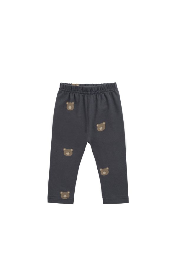 Organic Cotton Everyday Legging - Bobbie Bears Black Oyster Online Hot Sale