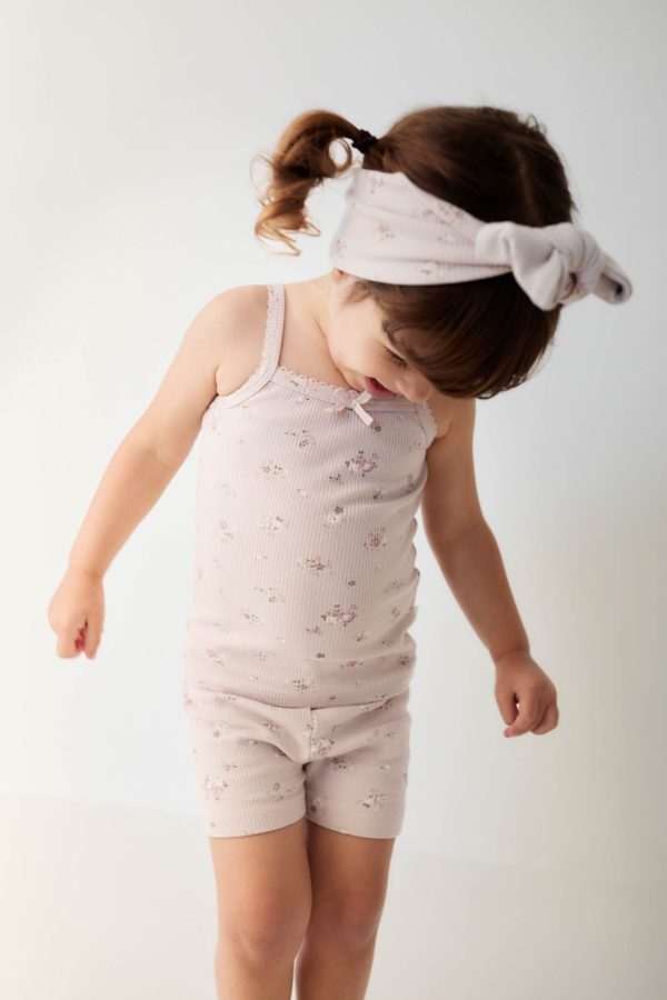 Organic Cotton Fine Rib Headband - Petite Fleur Violet Fashion - Image 2