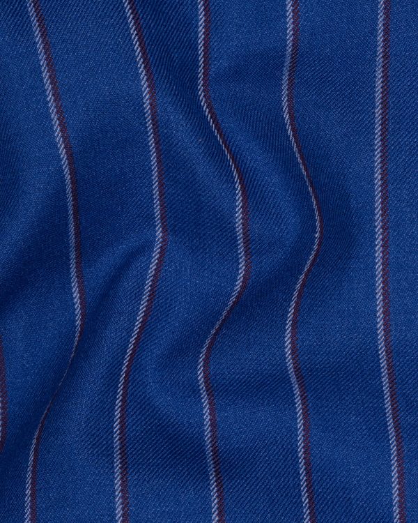 Bahama Blue Striped Woolrich Waistcoat on Sale - Image 3