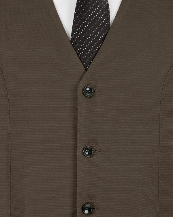 Emperor Brown Premium Cotton Waistcoat Discount - Image 5